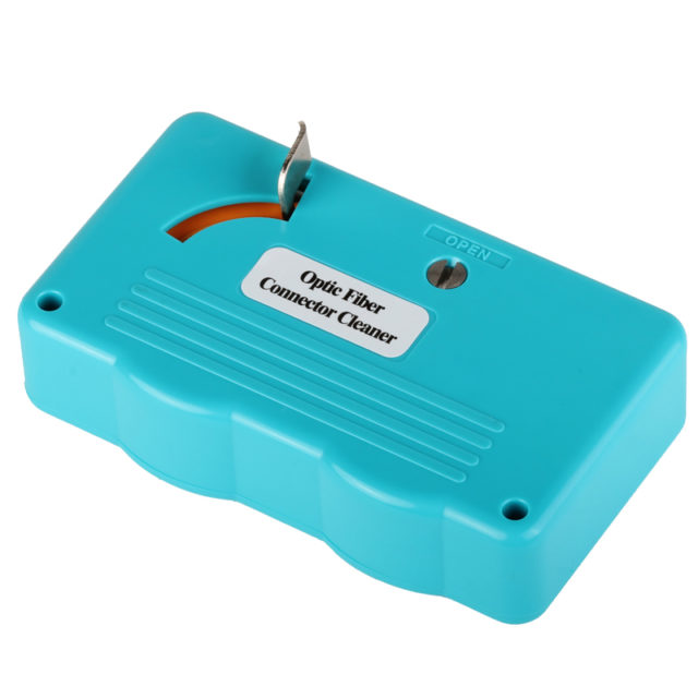 Fiber Optic Cleaning Box Optical Fiber Connector Cleaner 500 Times Cassette 