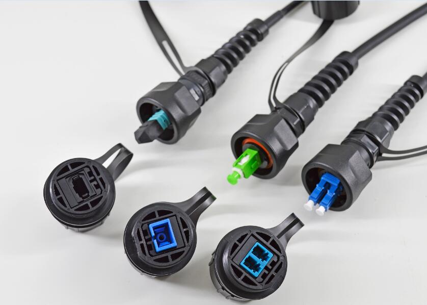 mpo to lc sc st fc waterproof fiber optic patch cable ip68 24